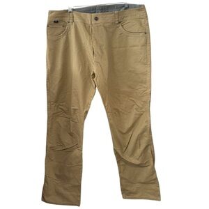 NWT Kuhl 40x30 Full Fit Khaki Cotton Spandex Outdoor Pants Snap Button Closure